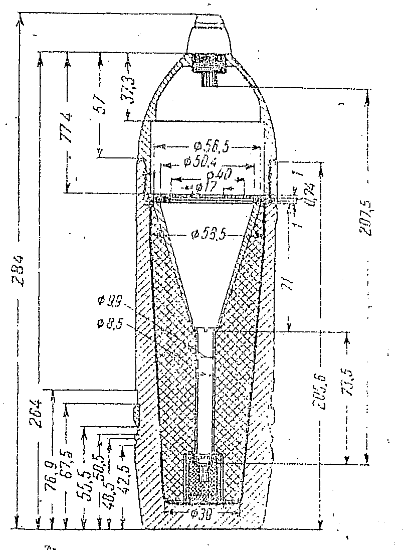 Устройство кумулятивного снаряда схема