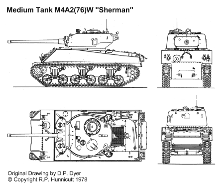 Танк шерман чертежи с размерами