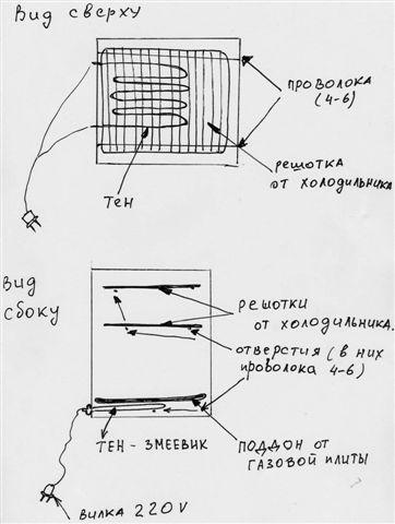 Коптильня с электростатикой схема размеры чертеж Копчения и соления. : Домашнее хозяйство