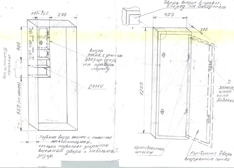Оружейный сейф своими руками чертежи фото