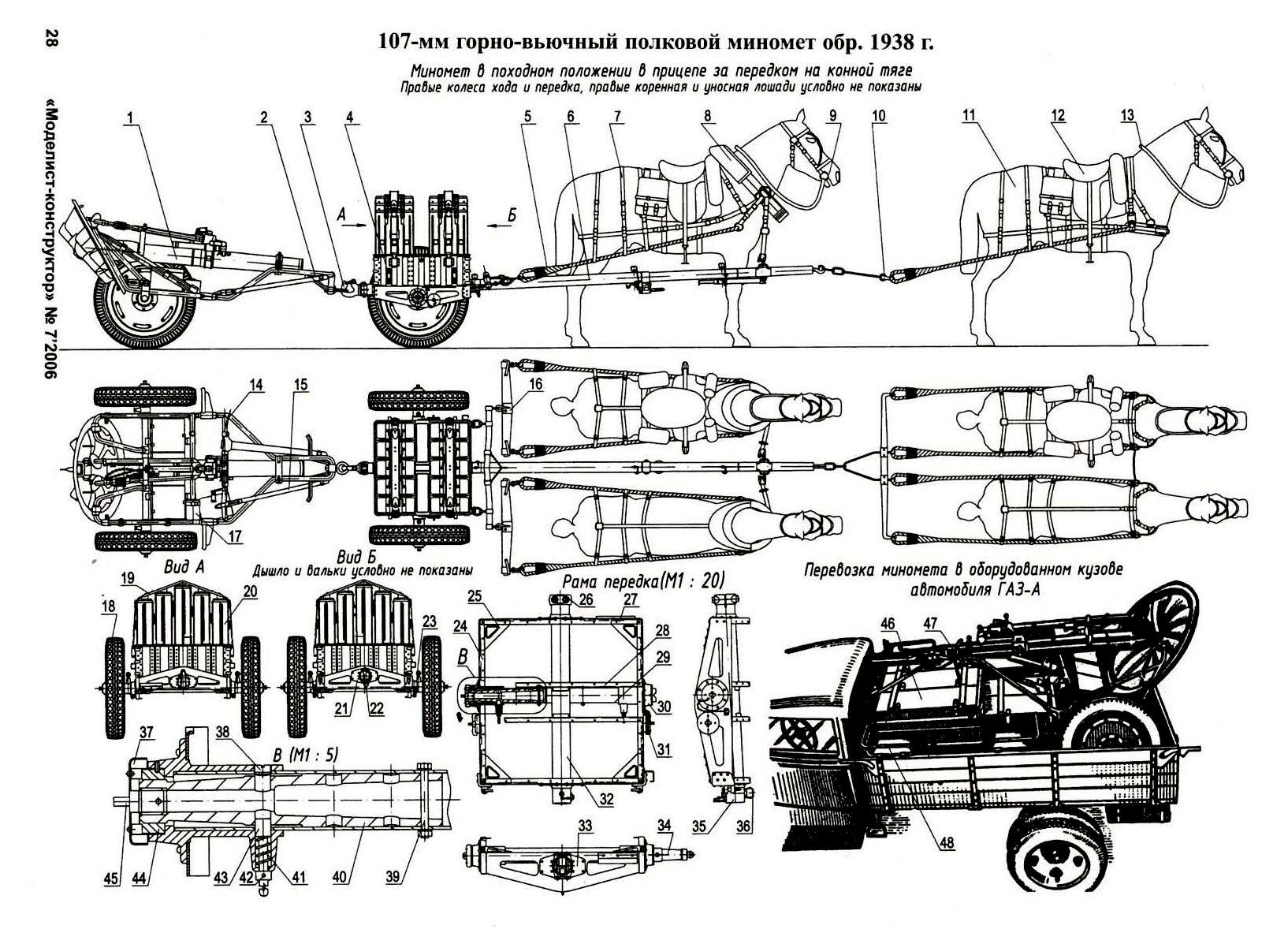 107 мм полковой горно вьючный миномет образца 1938 года