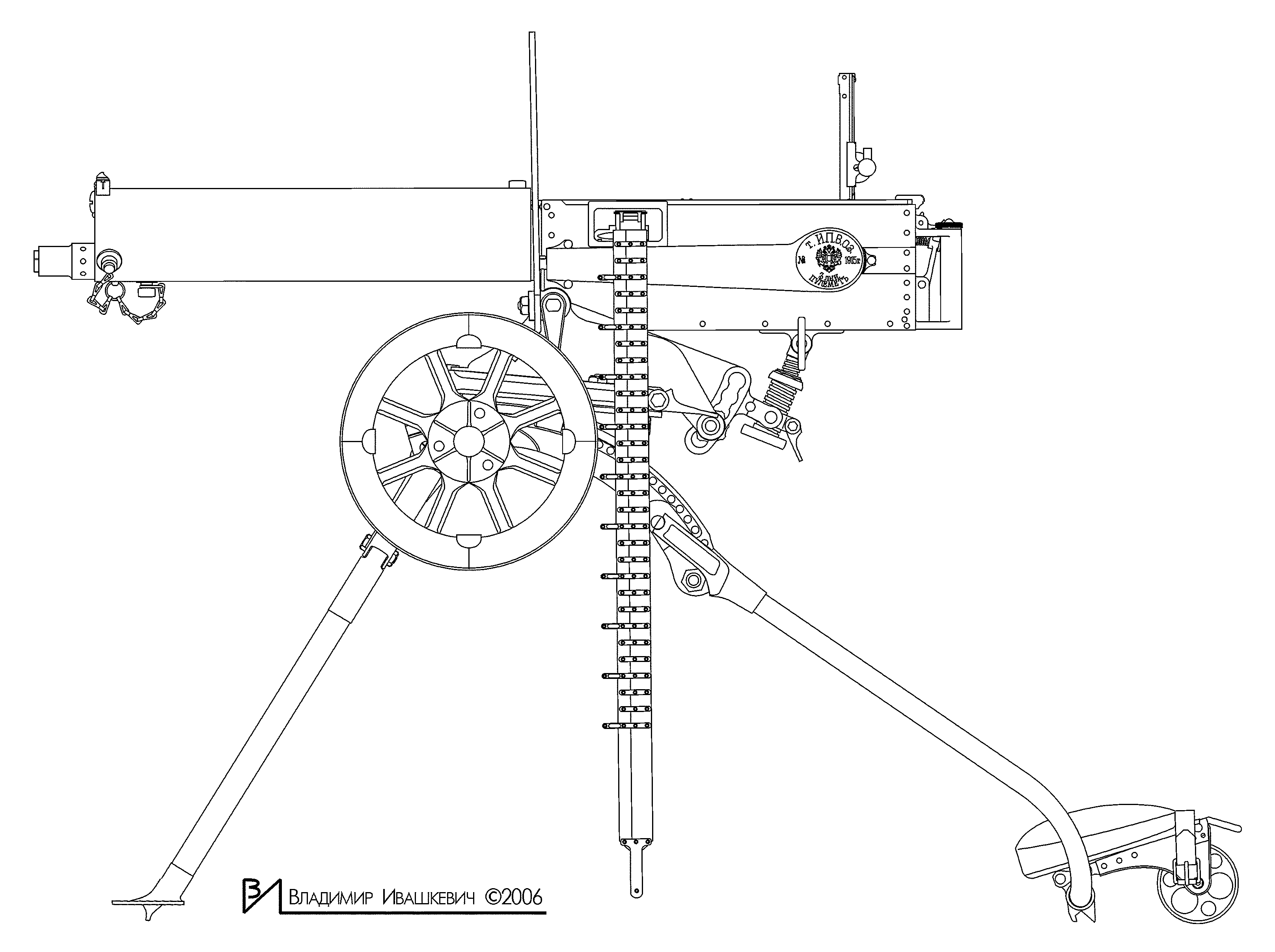 Чертеж пулемета. Пулемет Максим 1915. Пулемет Максим чертежи. Схема пулемета MG-08. Станковый пулемет Максим чертеж.