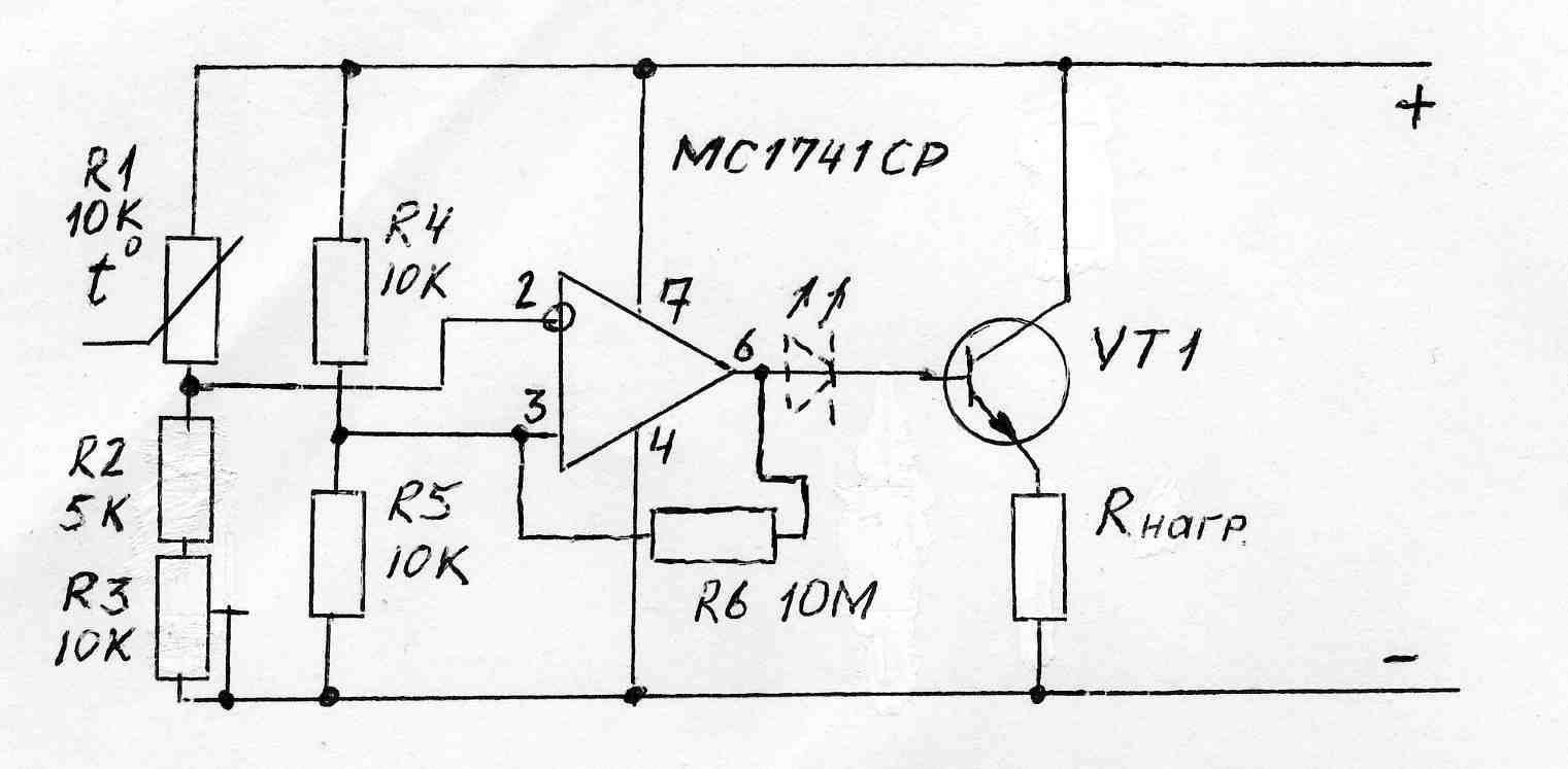 Терморегулятор на схеме