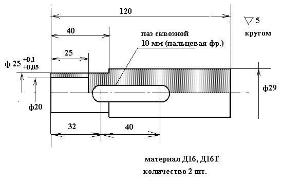 Сквозной паз на чертеже