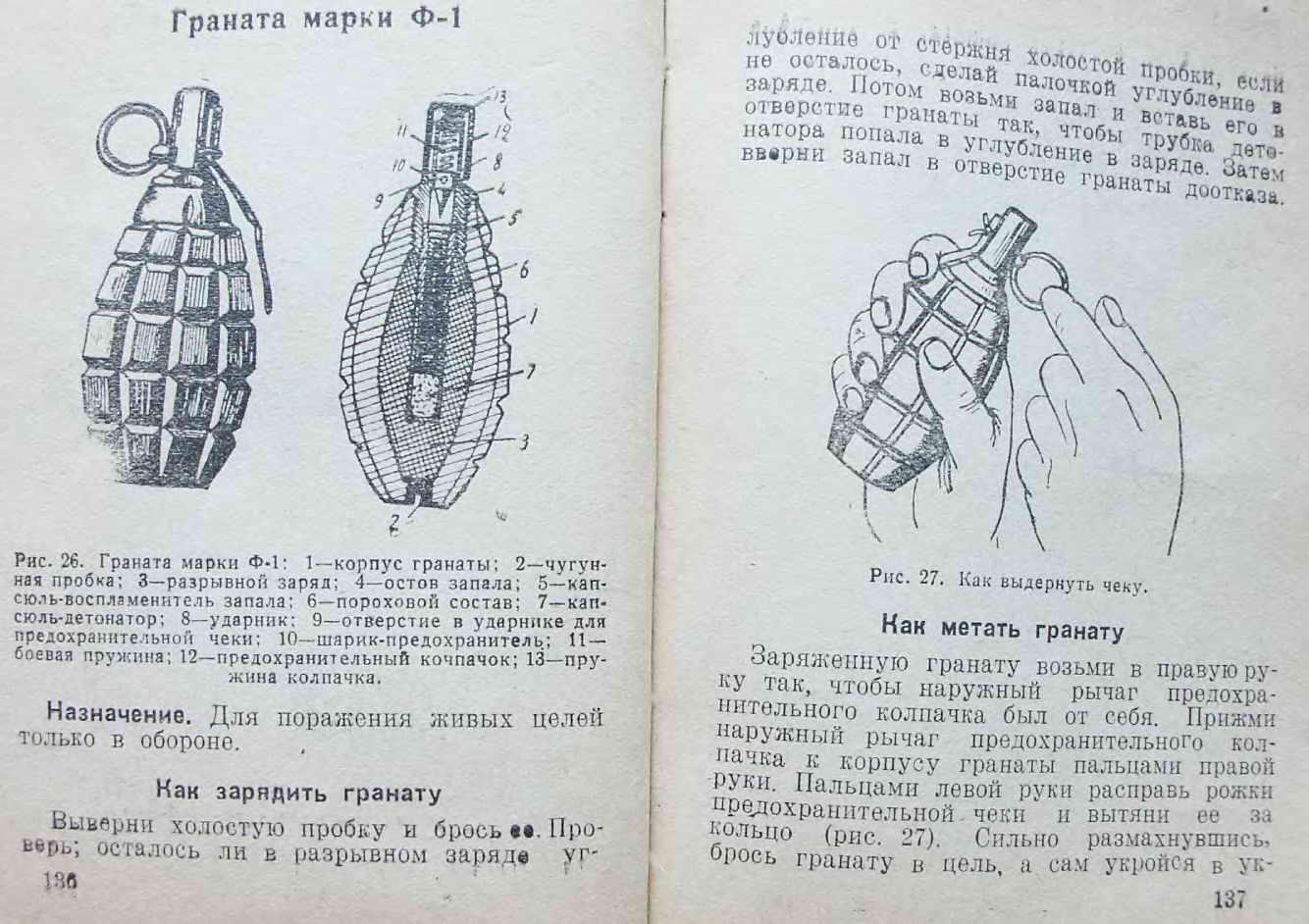 Ф1 граната чертеж