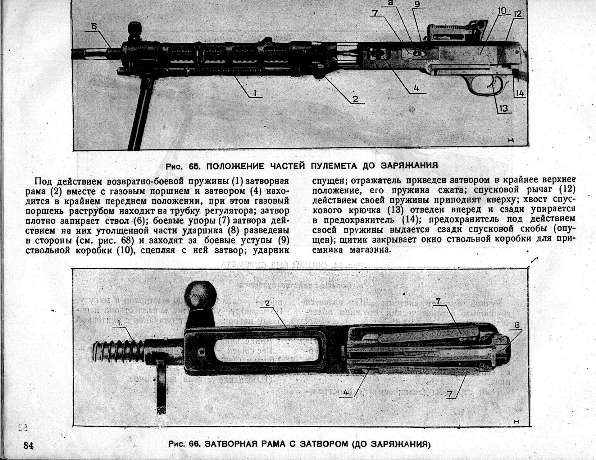 Затворная рама с газовым поршнем. Части пулемета. Затворная рама с газовым поршнем и затвором. Название частей пулемета.