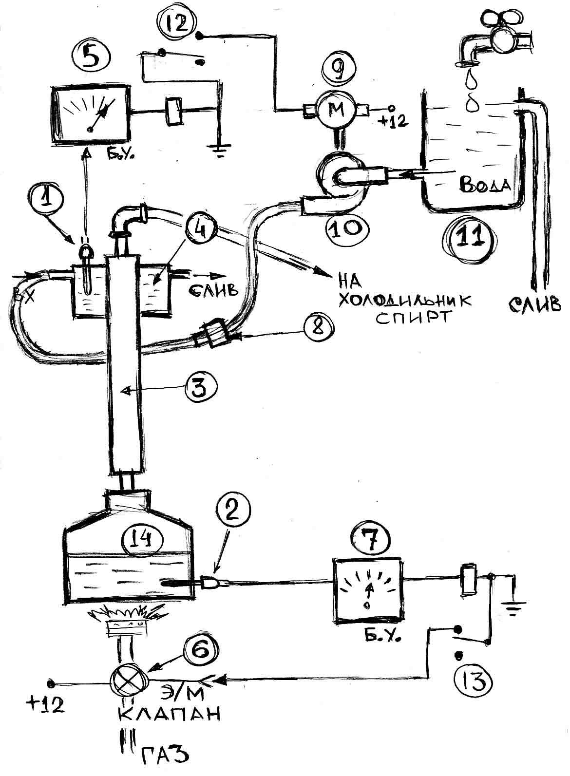 Схема автоматики для самогонного аппарата своими руками
