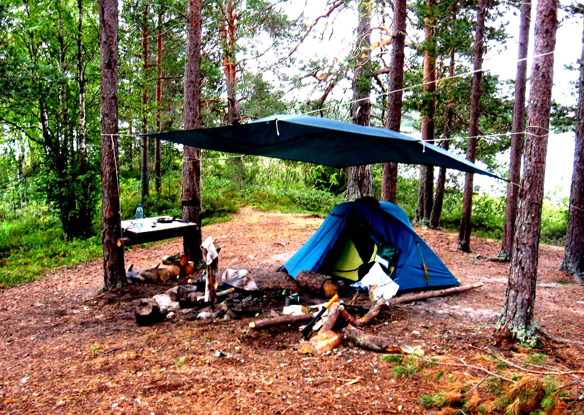Обустройство палатки в походе