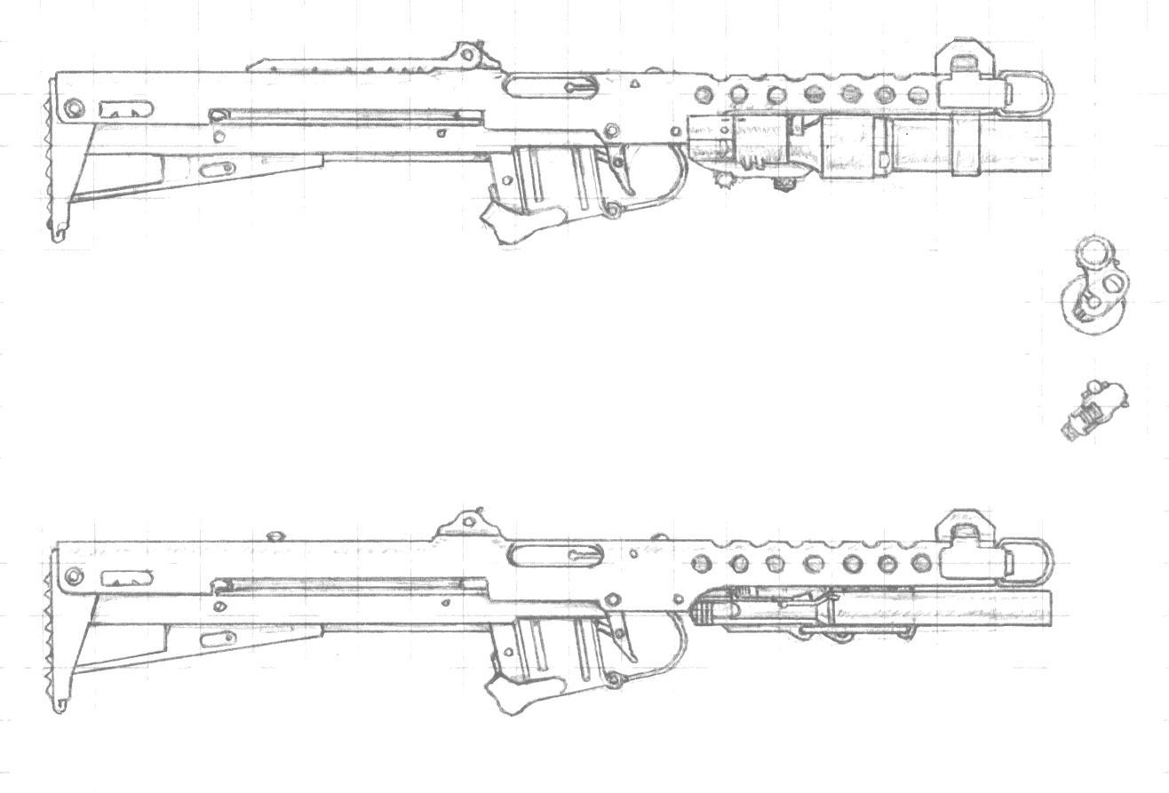 ППС-43 пистолет-пулемет чертеж