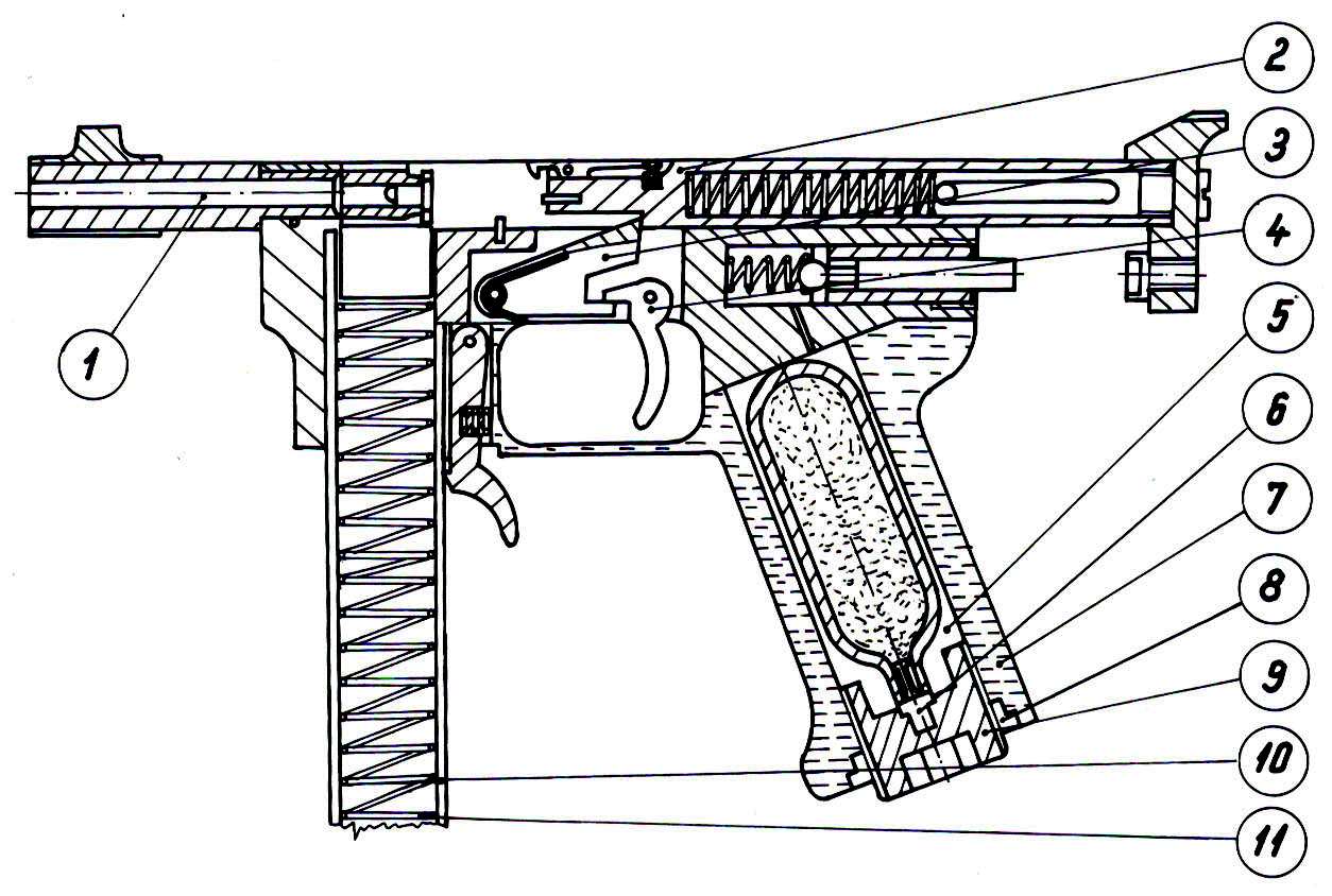 Схема игрушечного пистолета