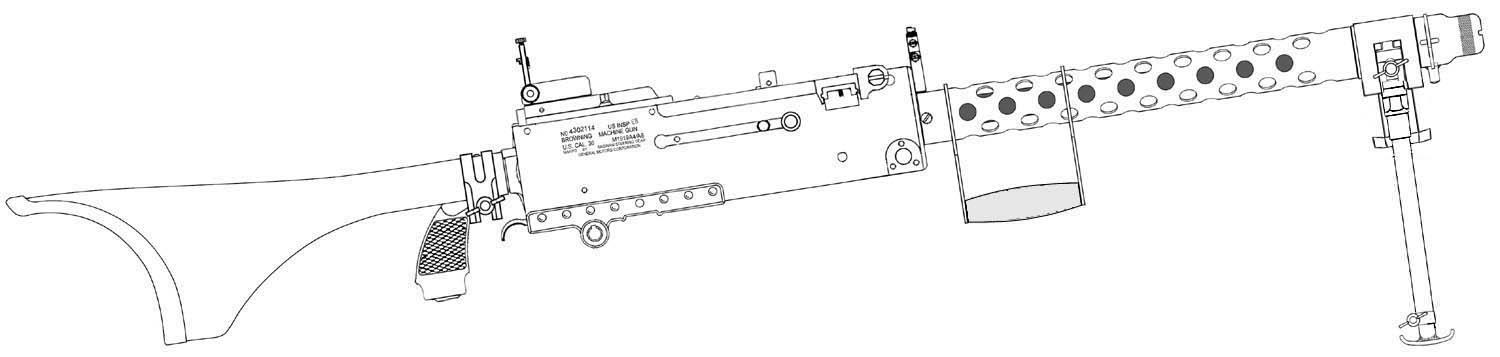 Browning m2 чертеж