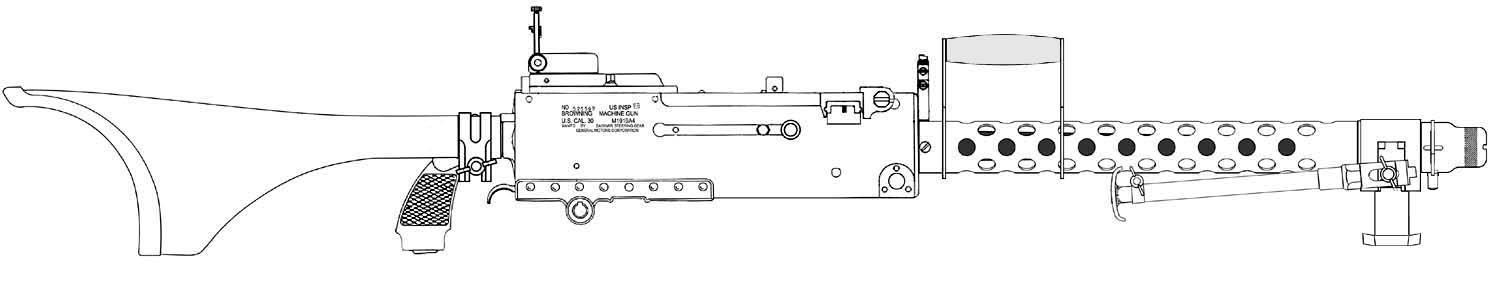 Browning m2 чертеж