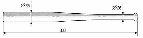 Диаметр бейсбольной биты чертеж - 92 фото