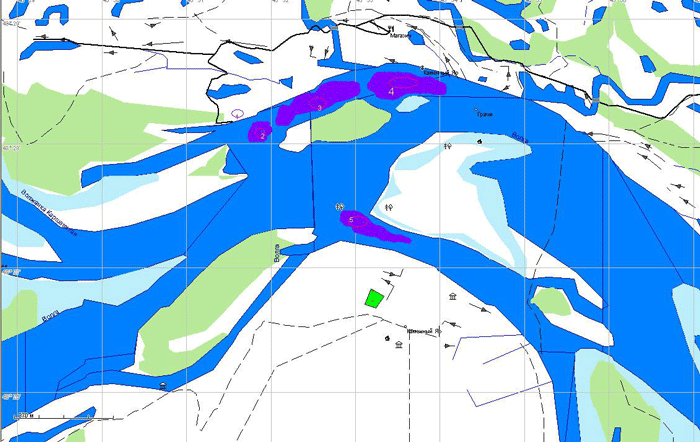 Карта астраханской области для рыбаков с глубинами