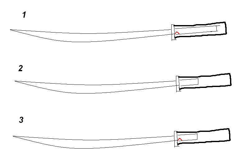 Чертеж катаны