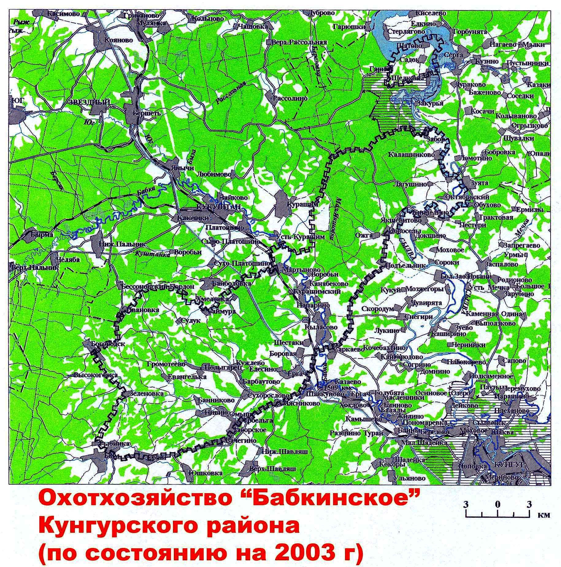 Карта схема румянцевского охотхозяйства