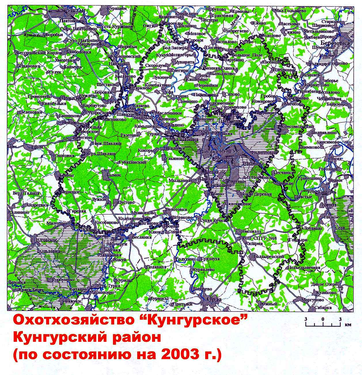 Карагайское охотхозяйство карта