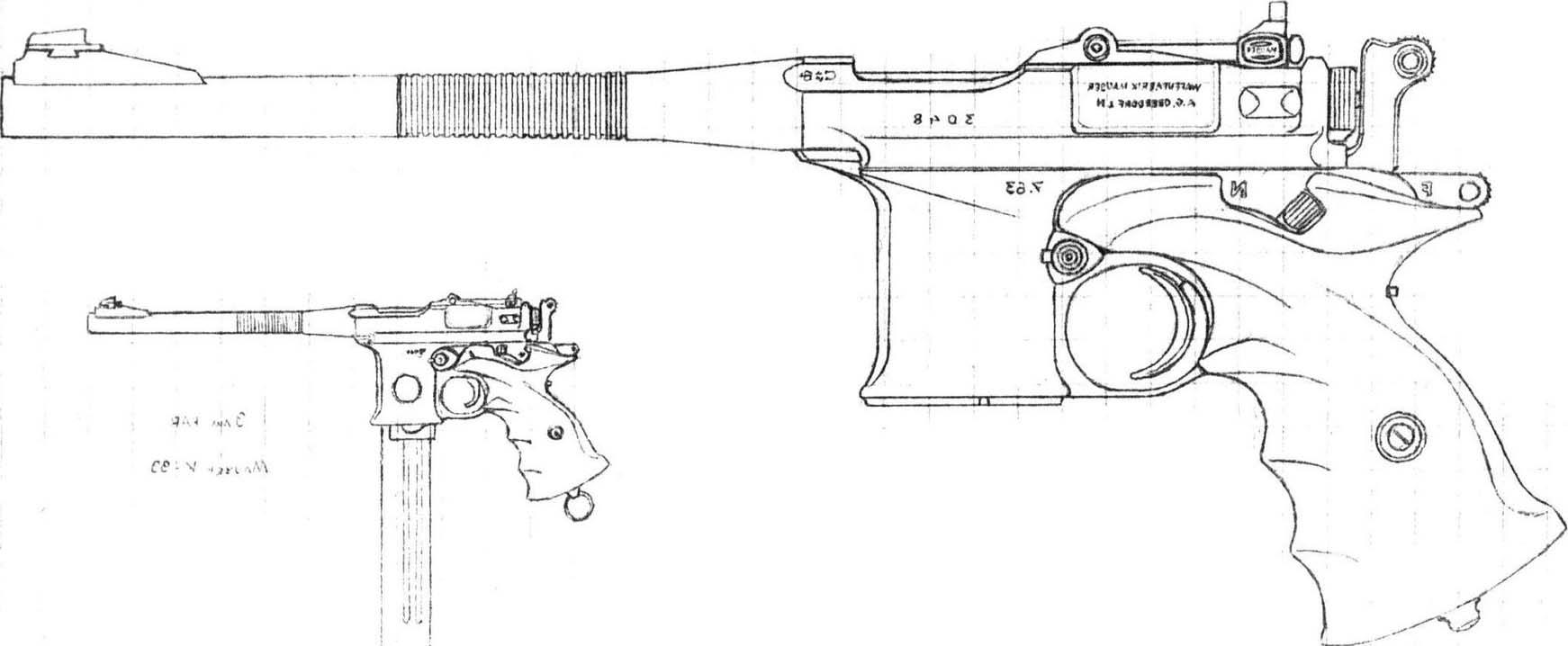 Маузер пистолет схема
