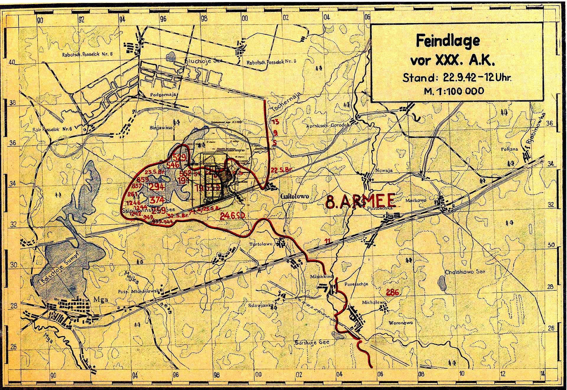 Мга битва. Карта Ленинградской области 1942 г. Бои Ленинградская область Синявинские высоты 1942 год. Немецкая карта 1942. Гайтолово 1942 карта.