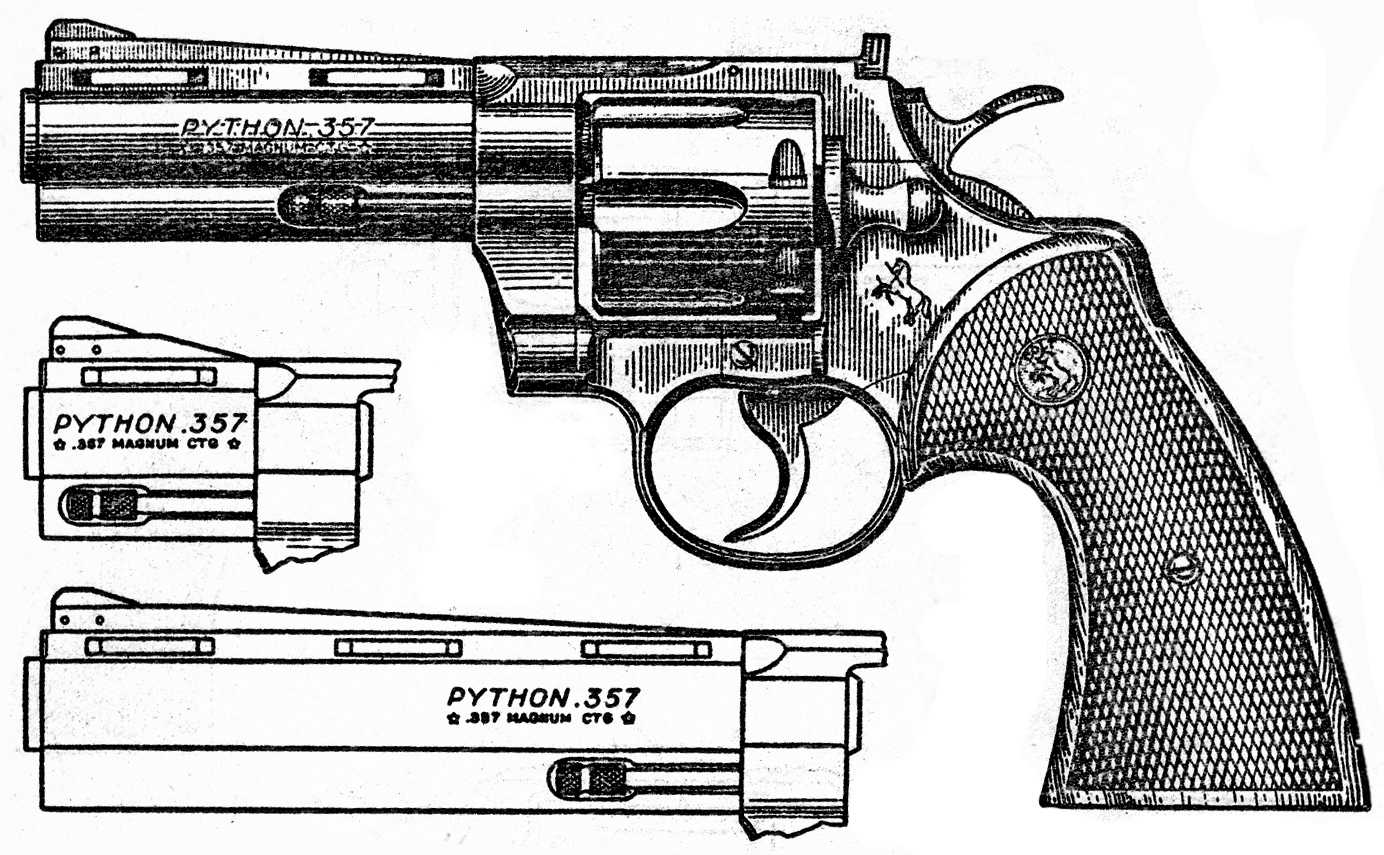 Револьвер чертеж. Питон 357 револьвер чертеж. Чертёж револьвера Кольт. Кольт питон 357 чертежи. Револьвер Кольт питон чертежи.
