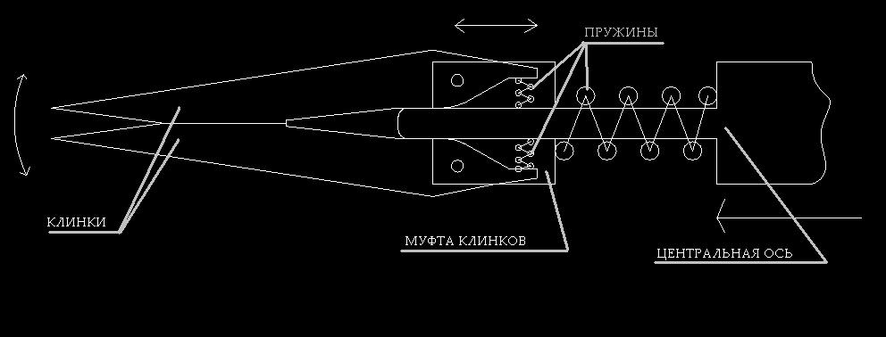 Чертеж скрытого клинка