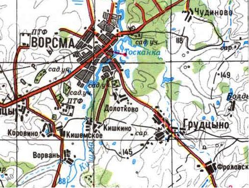 Карта ворсма нижегородская область