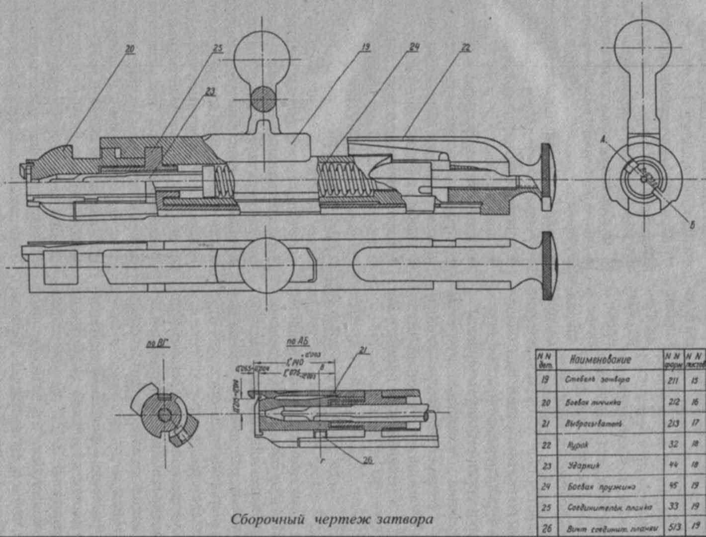 Чертеж затвора. Затвор винтовки Мосина чертежи. Механизм затвора винтовки Мосина. Затворная группа Мосина чертеж. Винтовка Мосина устройство чертеж.