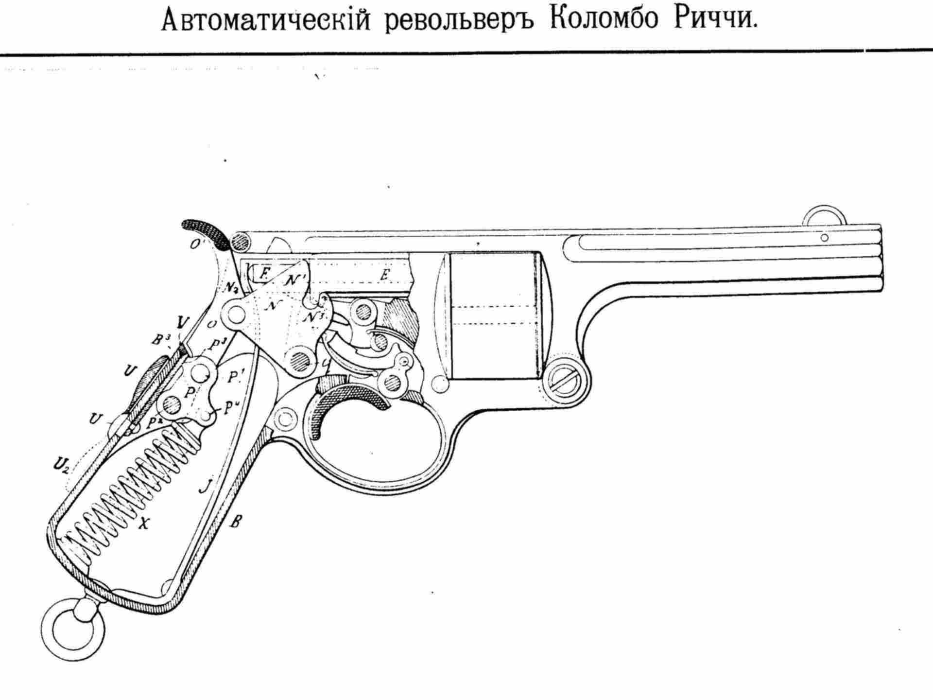 Чертеж пистолета. Револьверы Веблей чертежи. Револьвер Webley чертежи. Автоматический револьвер Коломбо-Риччи. Револьвер м1892 чертеж.