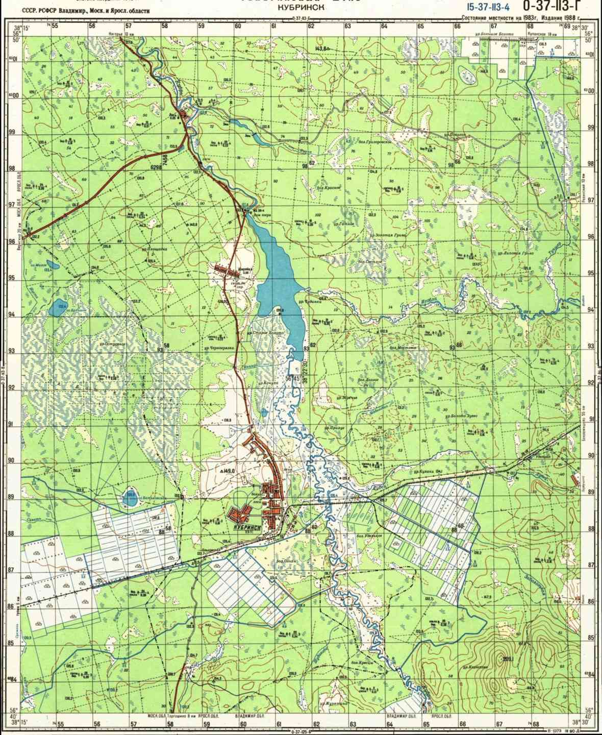 Топографическая карта московской области смотреть