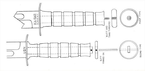 Чертеж ножа m9