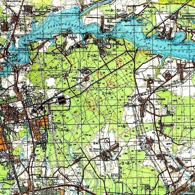 Карта рефтинского водохранилища с названиями