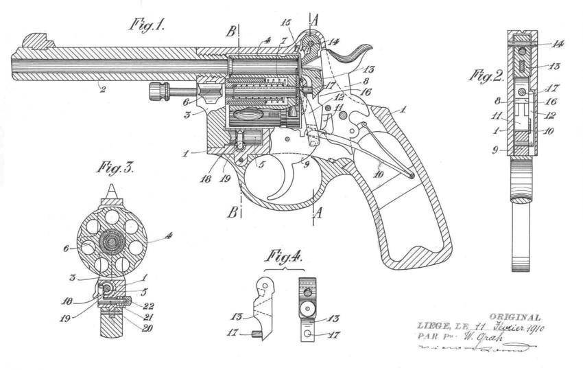Устройство револьвера наган схема