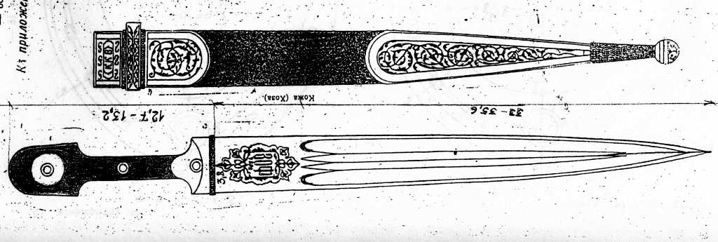Рукоять кавказского кинжала чертежи