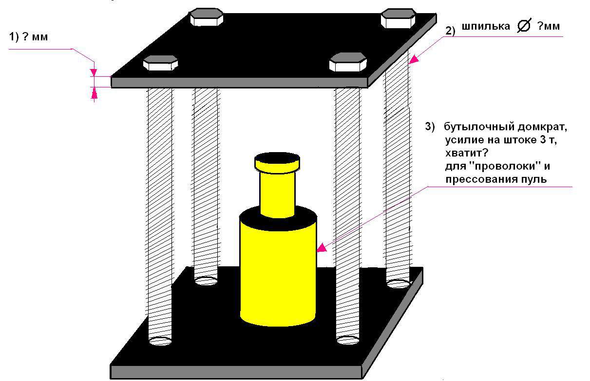 Пресс для сайлентблоков чертеж