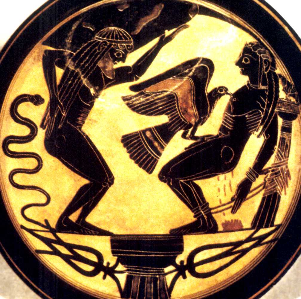 Вазопись древней Греции Прометей