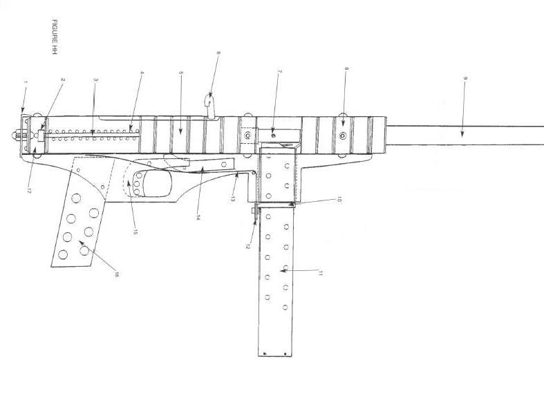 Пистолет люти чертежи пулемет