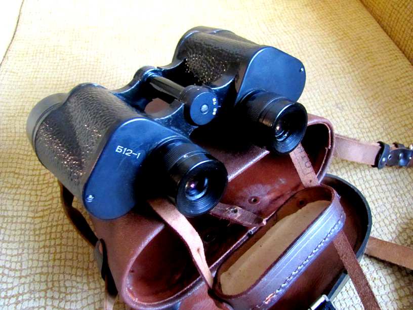 Бинокль армейский Б12 з-д Геодезия / Soviet army binoculars B12