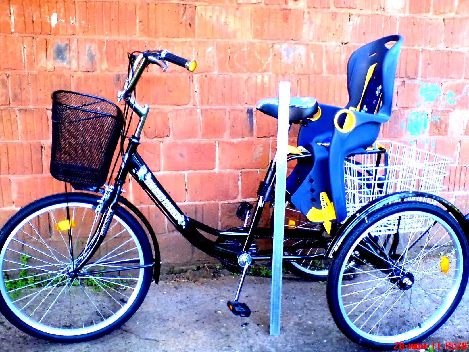 велосипед складной с детским креслом