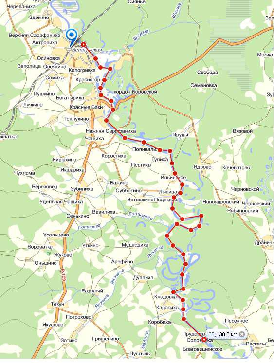 Ветлуга нижегородская область карта