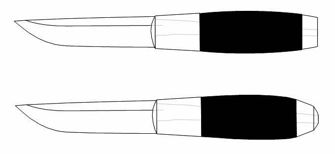 Финский нож пуукко чертеж
