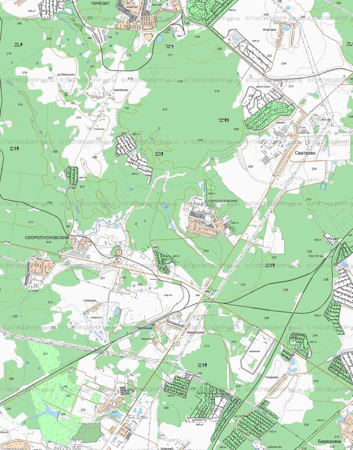 Топографическая карта московской области смотреть онлайн бесплатно