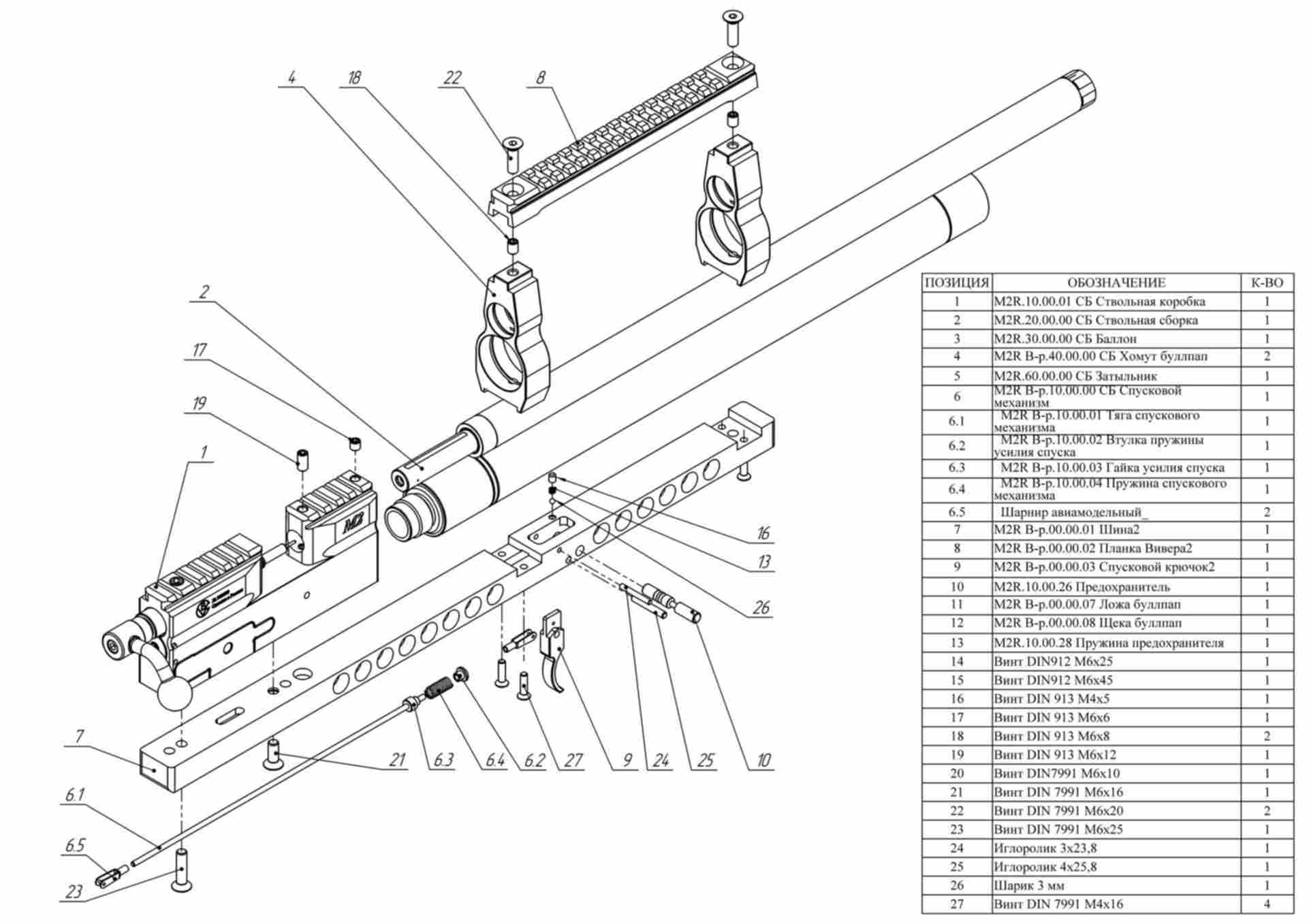 М 2 r. Схема пневматической винтовки Атаман м2. Ствольная коробка Атаман м2р. Чертежи ПСП винтовки 6.35. Взрыв схема Атаман м2р.