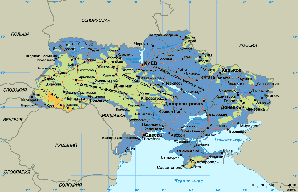 Днепропетровская область спутниковая карта