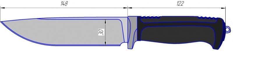 Чертеж ножа военного