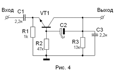 Транзисторный детектор схема