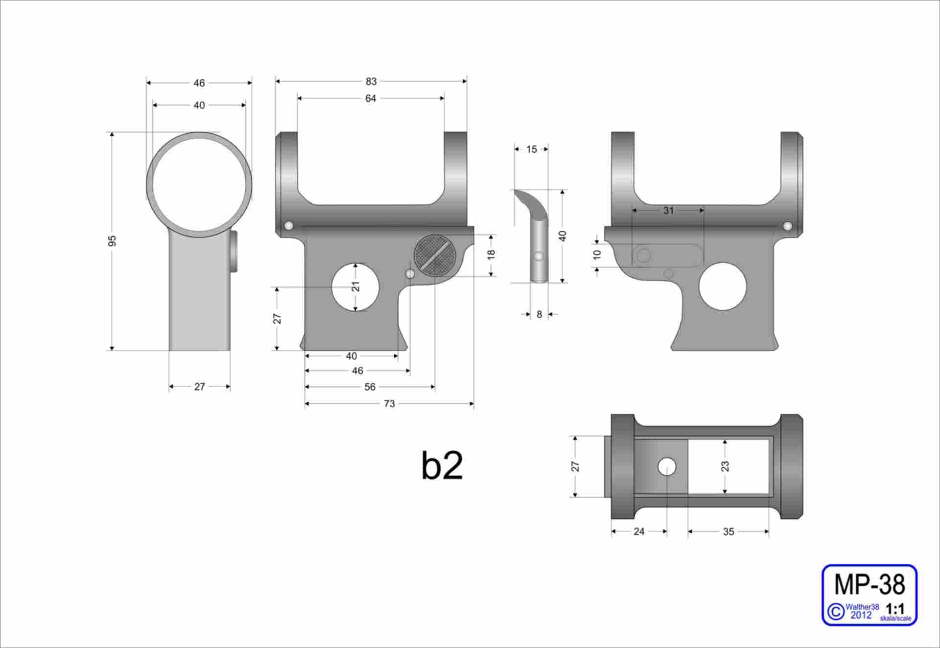 38 40. Чертеж затвора MP-40. Чертежи МП-38 МП-40. Затвор MP 38-40 чертежи. Затвор МП 40 чертеж.