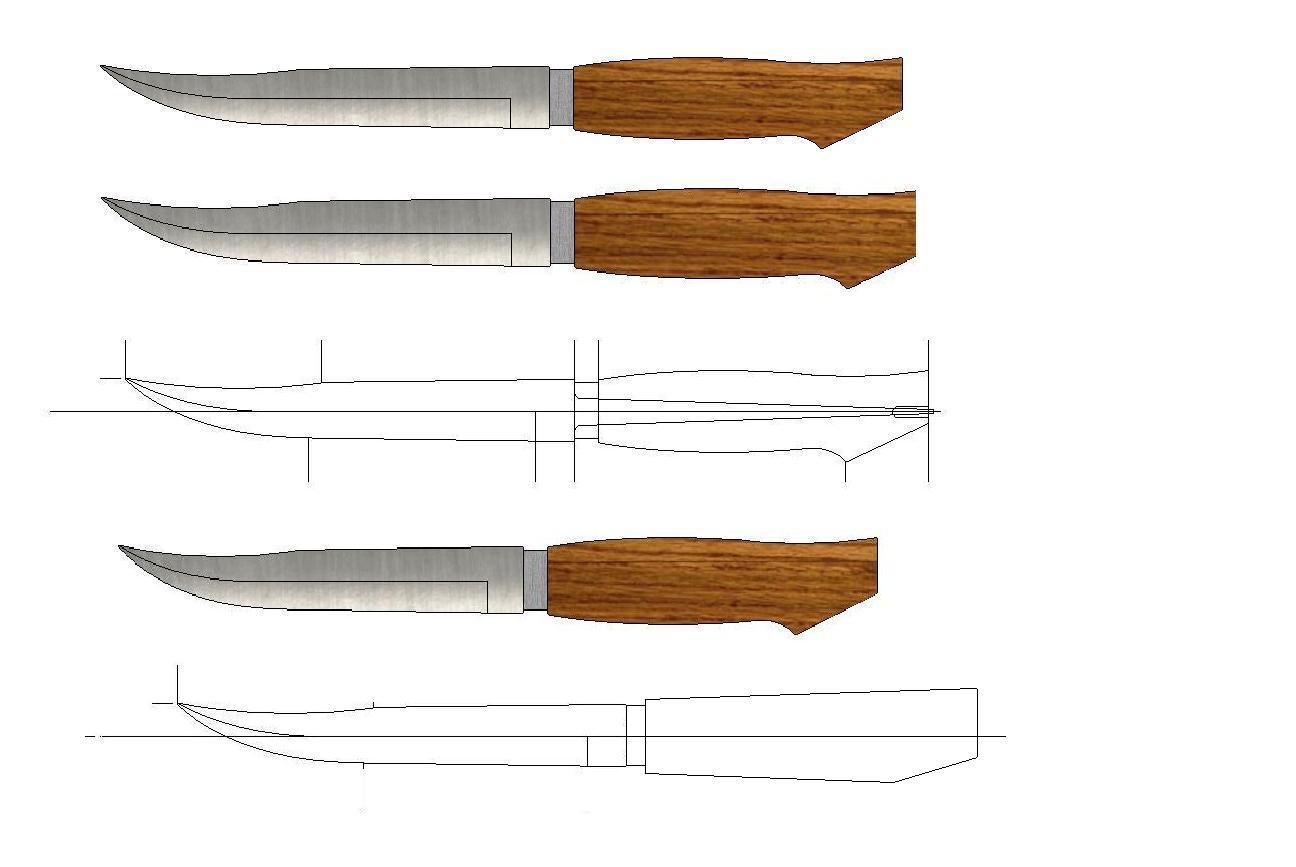 Нож пуукко чертеж с размерами