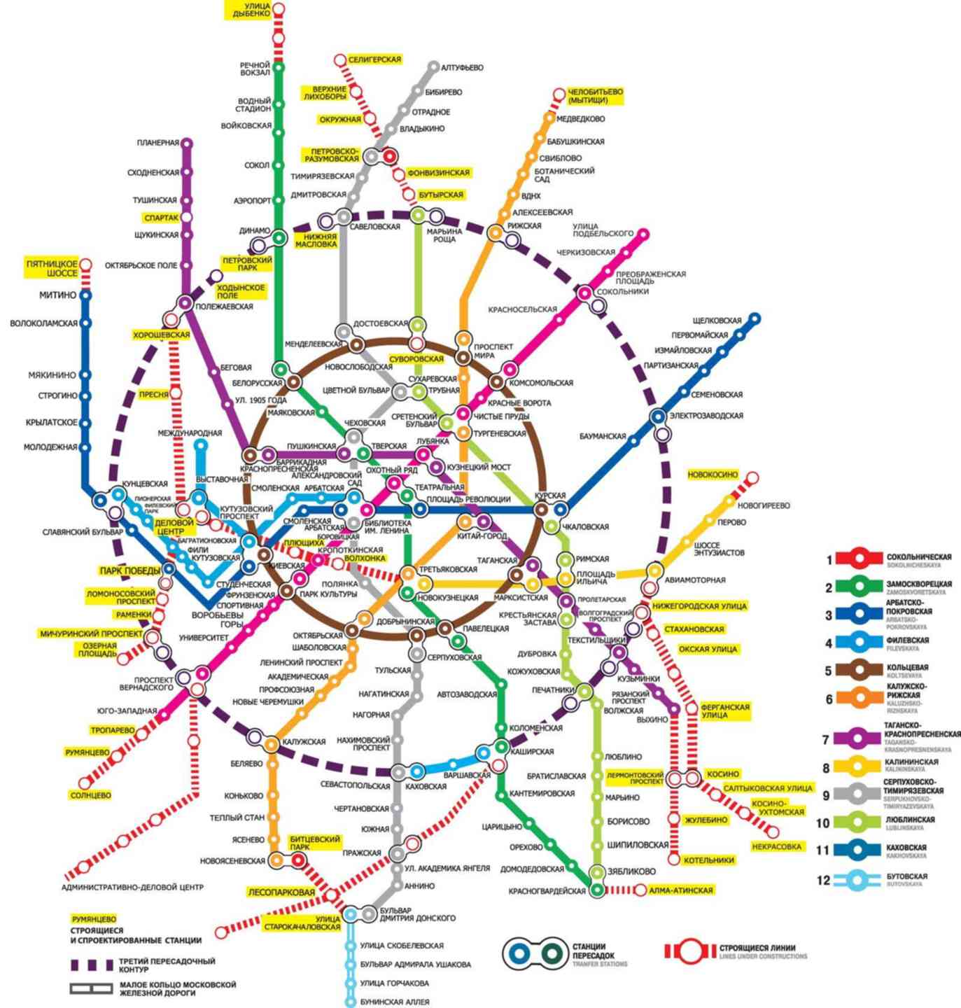 Схему новую схему метрополитена