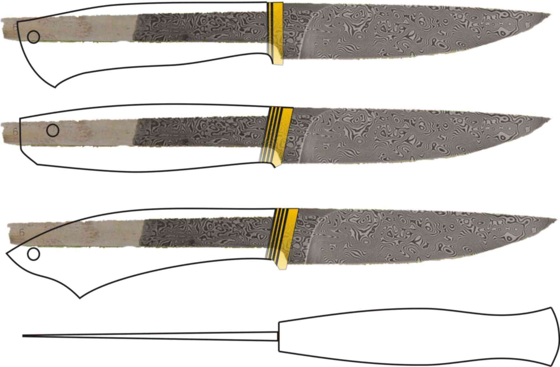 Размеры лезвий ножей. Комплект ножей rapala126bx. Формы рукоятей для ножей. Формы рукояток для ножей. Формы ножей для охоты.