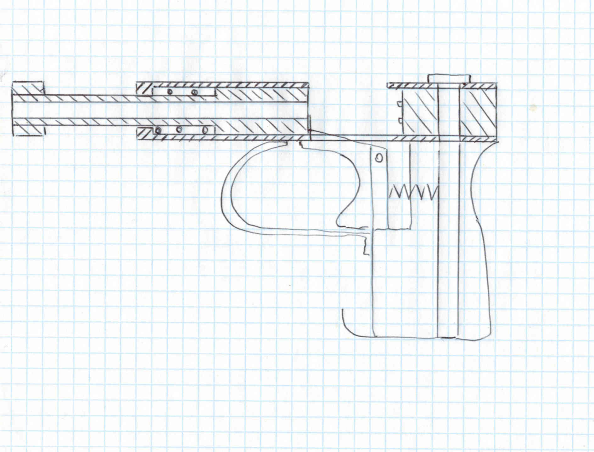Пистолет своим руками чертежи
